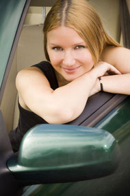 Young girl smiling